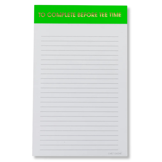 To Complete Before Tee Time - Lined Notepad, Funny Gift
