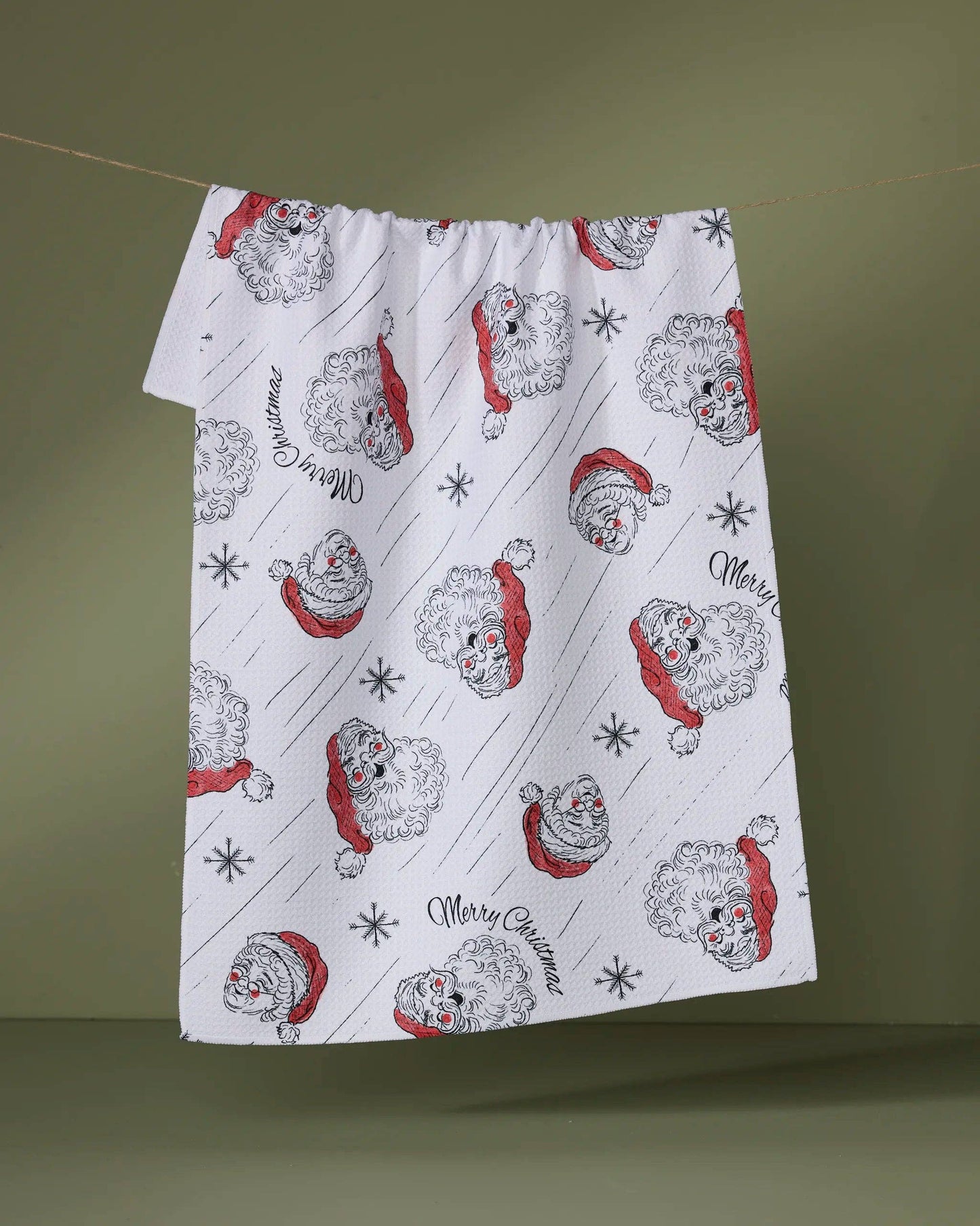 Geometry - Claus Family Christmas Tea Towel