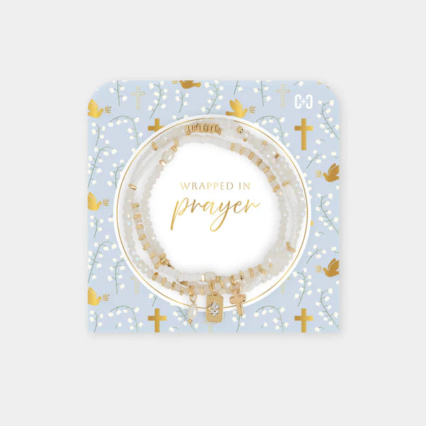 Wrapped in Prayer Bracelet: White
