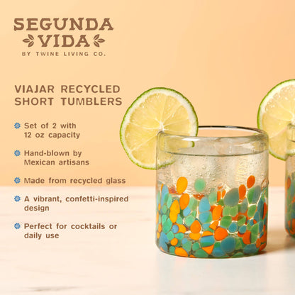 Segunda Vida Viajar Short Tumblers Set of 2