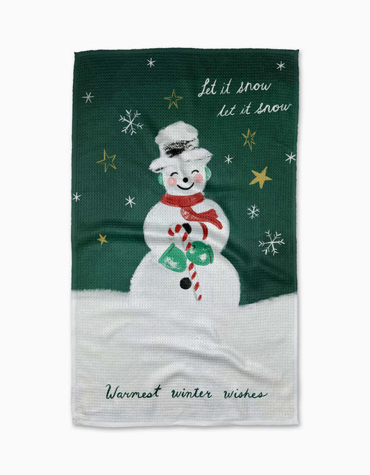 Geometry - Vintage Snowman Tea Towel