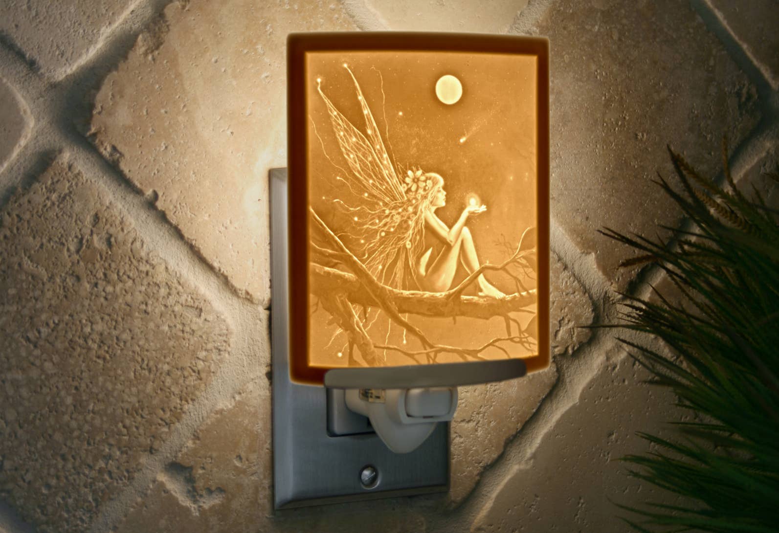 The Porcelain Garden Inc Catch A Falling Star Lithophane Night Light