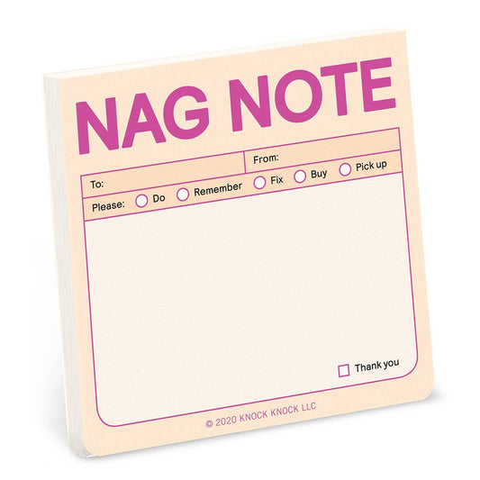 Knock Knock - Nag Note Sticky Notes (Pastel Version)