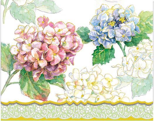 Classic Hydrangea Embossed, Die-cut Boxed Portfolio Note