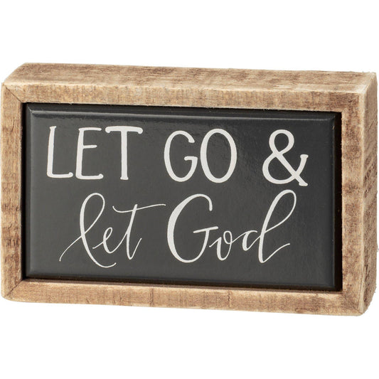 Let Go Let God Box Sign Mini