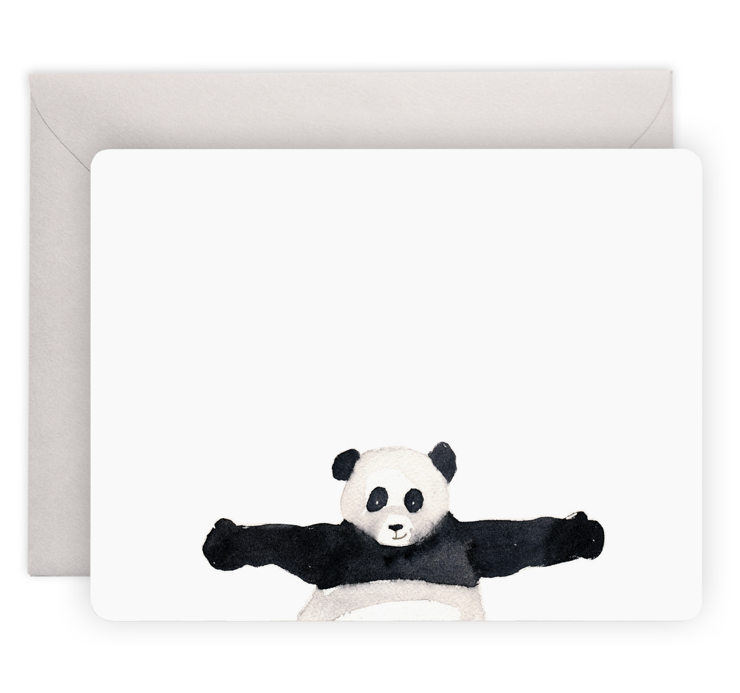 Panda Hug Flat Note Stationery (Boxed Set of 8)
