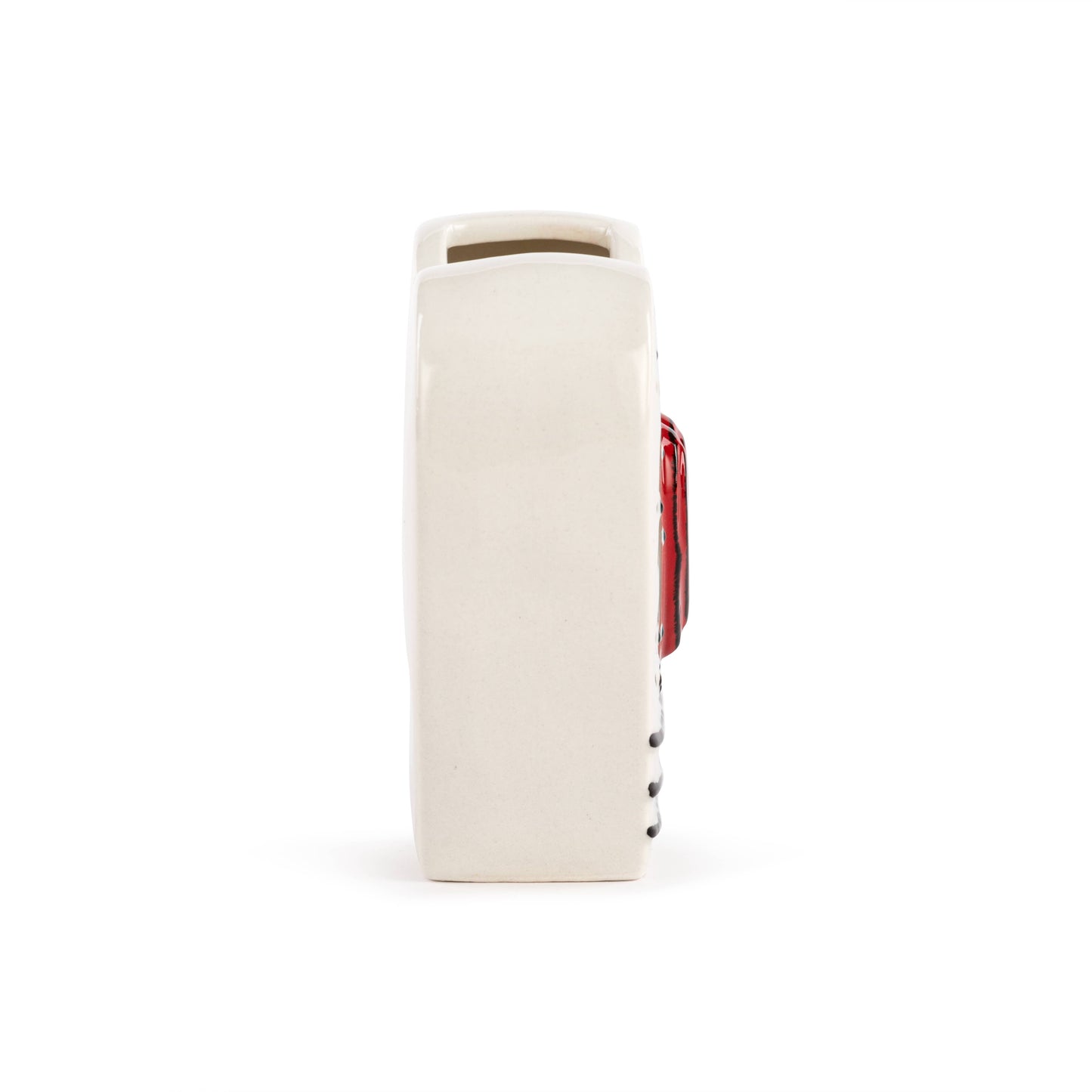 Dots and Stripes Heart Shaped Ceramic Vase - 4in