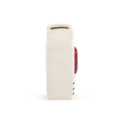Dots and Stripes Heart Shaped Ceramic Vase - 4in