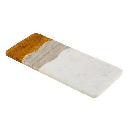 15.5" Serving Board Marble & Wood