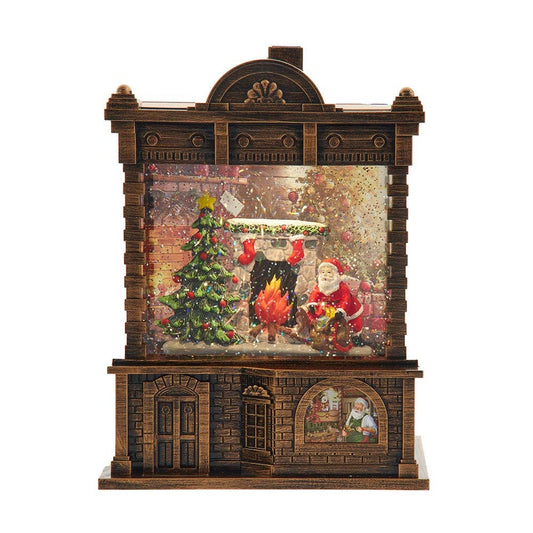 Kurt S. Adler, Inc. - 5.84“ LED Santa Fireplace Water Lantern