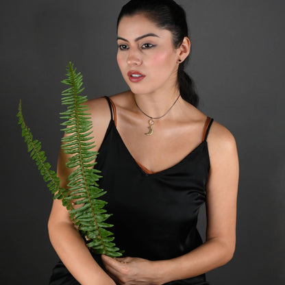 Mixed Metal w/  To The Moon & Back  Inscription Necklace