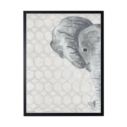 Jungle Elephant On Distressed Background