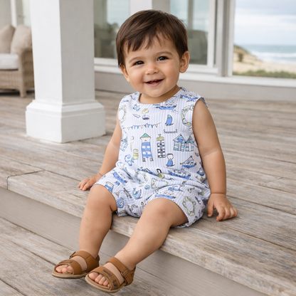 Seashore Shortall Romper - One Piece