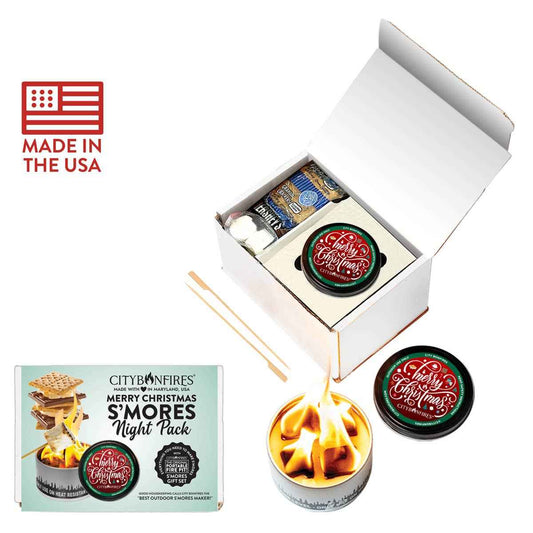 Merry Christmas S'mores Night Pack – Bonfire Gift Set