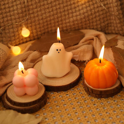 Velas Meta - Caja de regalo con velas perfumadas de fantasmas de Halloween CM023