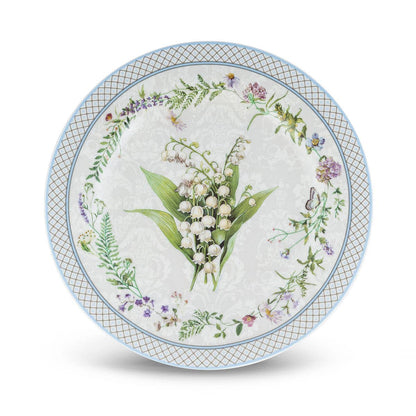 Lily of the Valley Porcelain Dessert Plate Set of 2