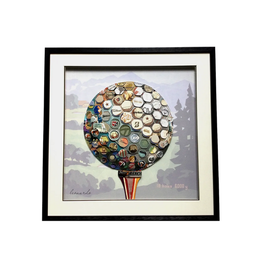 3D Collage Art | Golf Ball Madness (26"x26")