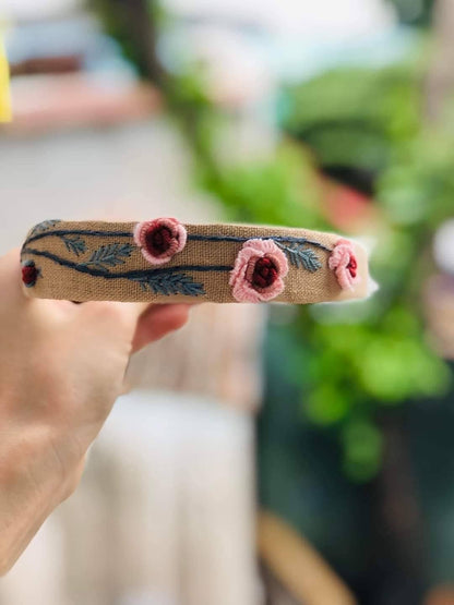 Floral Embroidered Headband