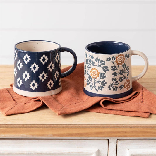 Mug Blue Floral Motif sold separately assorted
