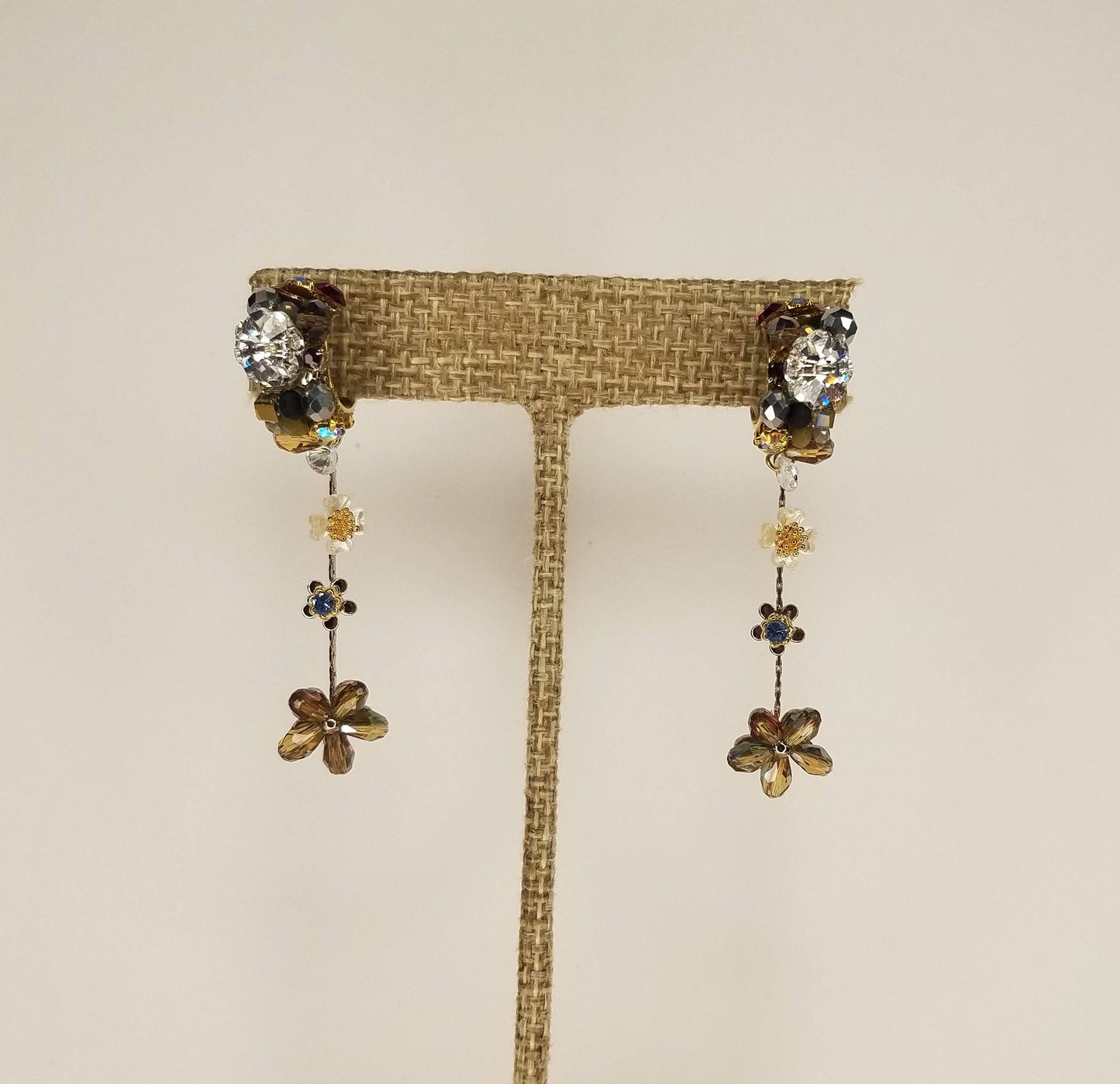 Handmade Flower Decor Drop Earrings