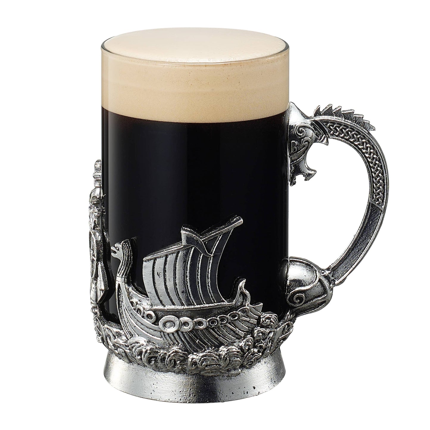 Viking & Mythological Pewter Beer & Water Glass, 18OZ
