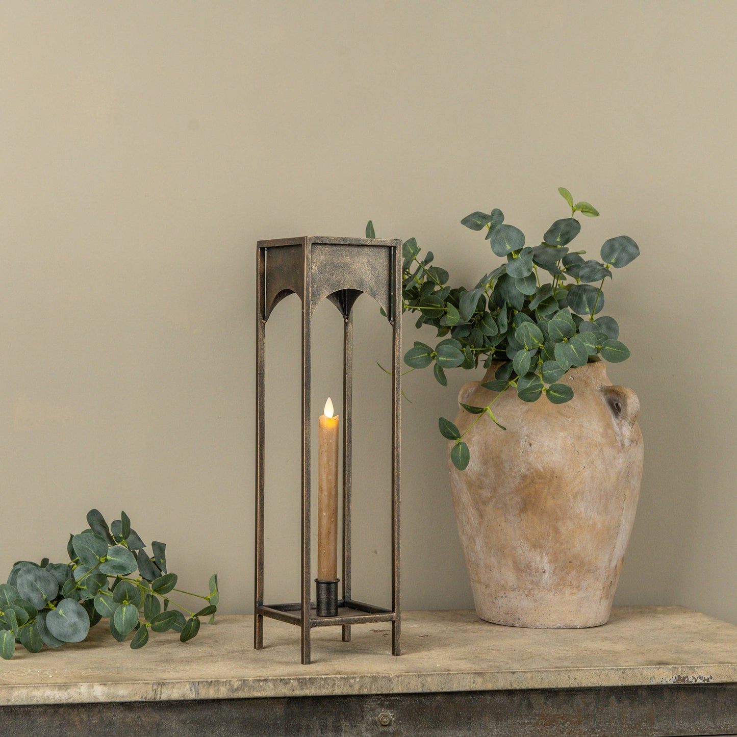 LORRAINE TAPER CANDLE LANTERN 18"
