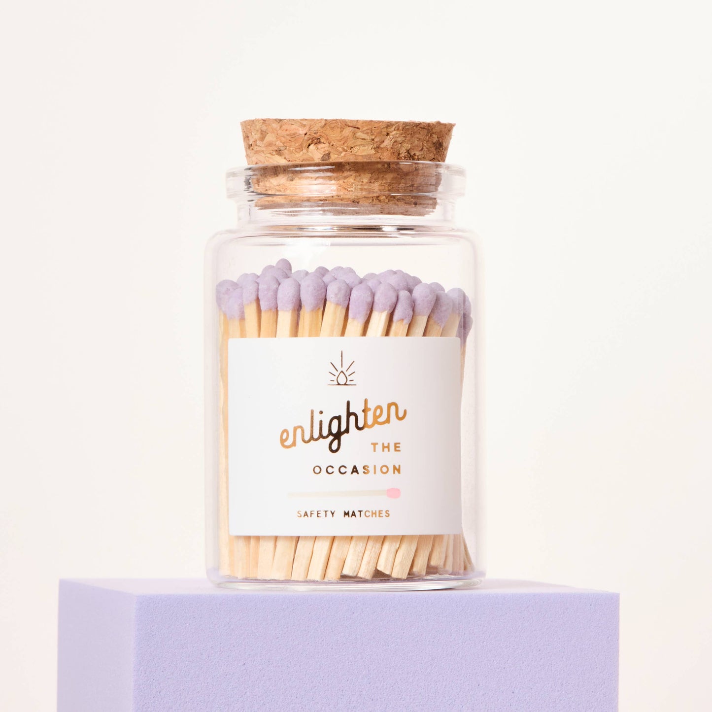Lux Mini Match Corked Vial with Lavender Matchsticks