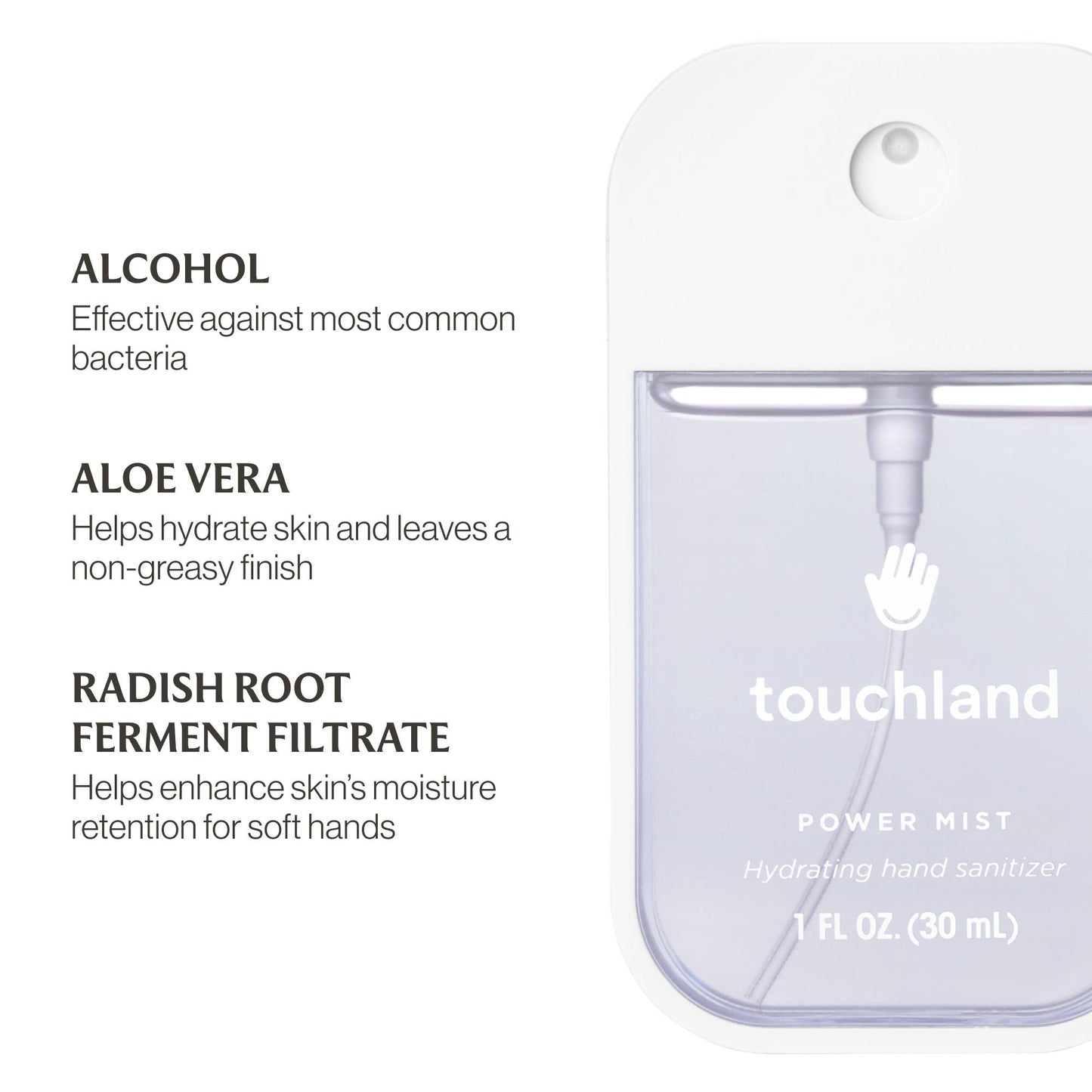 Touchland - Desinfectante de manos hidratante en spray con aroma a agua de lluvia