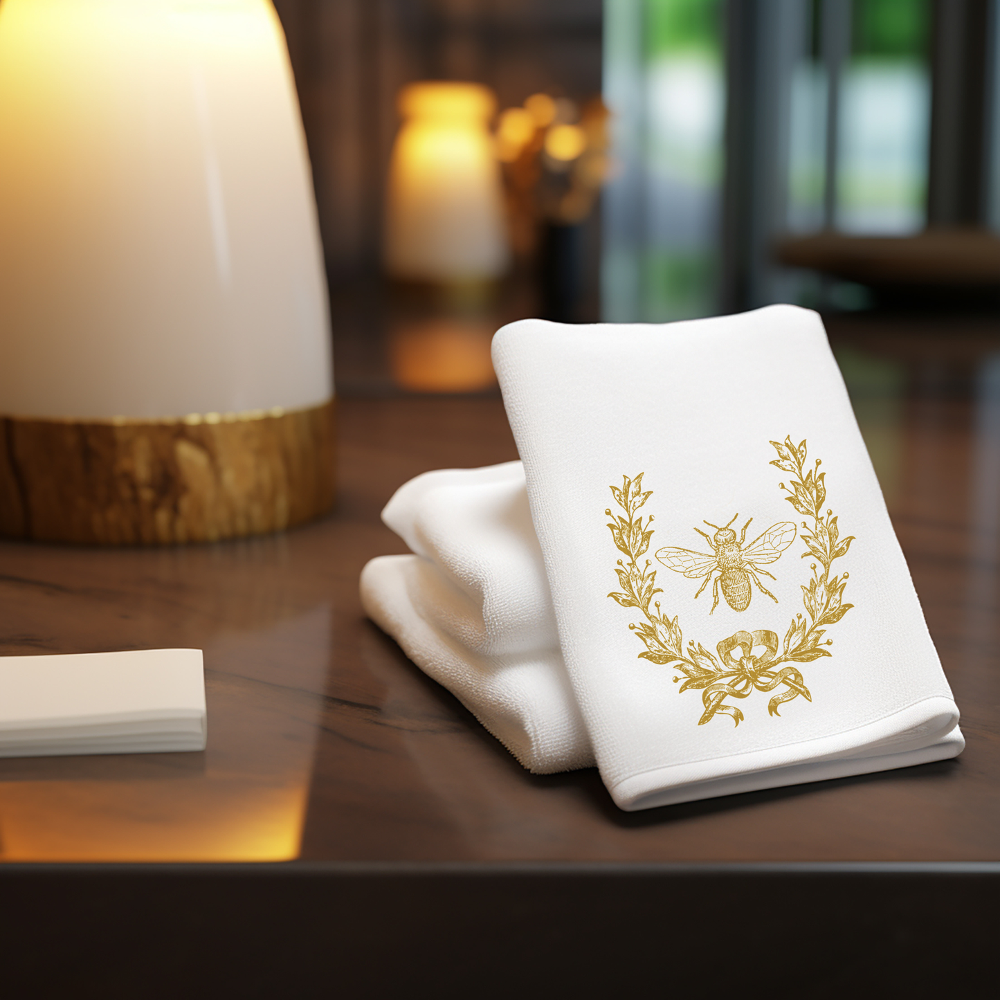 Gold Bee & Crest, French Inspired Luxury Towels, 3 Sizes