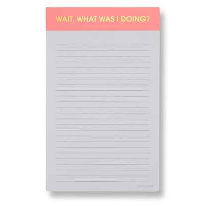 Chez Gagné - Wait, What Was I Doing? - Lined Notepad - Coral Pink - 65 perforated pages - 5x8