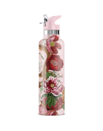 Taboo | Serpent & Flower Tattoo Insulated Water Bottle 25oz