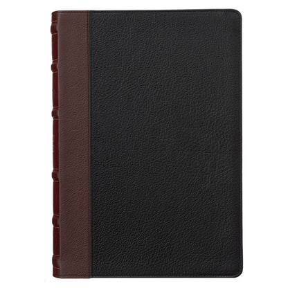 KJV Study Bible LP Full-grain Leather, Black/Burgundy