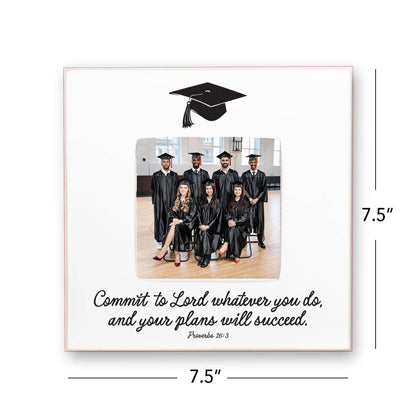 Graduation Picture Frame-Commit To The Lord Whatever You Do