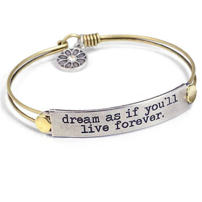 Joyería Sweet Romance: Pulseras de barra con mensaje inspirador