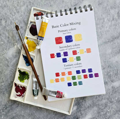 Watercolor Workbook, Spiral Bound, Birth Month Flowers