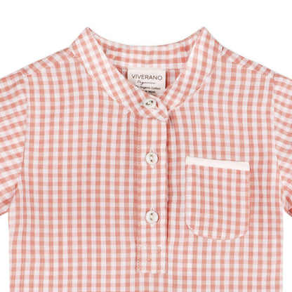 Billie Gingham Baby Shirt + Shorts 2 pc Set (Organic Cotton)
