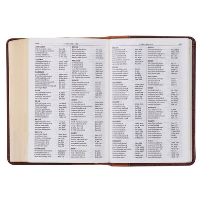 Saddle Tan and Butterscotch Large Print Compact KJV Bible