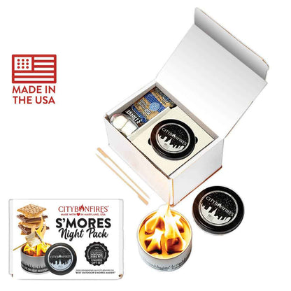S'mores Night Pack – City Bonfires Portable Fire Pit Kit Set