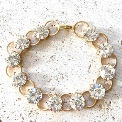 Chunky crystal bracelet boutique luxe jewelry salon bridal