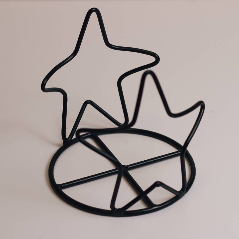 A Cheerful Giver - Star Candle Holder Jar (Black)