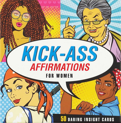 Tarjetas de información con afirmaciones geniales para mujeres