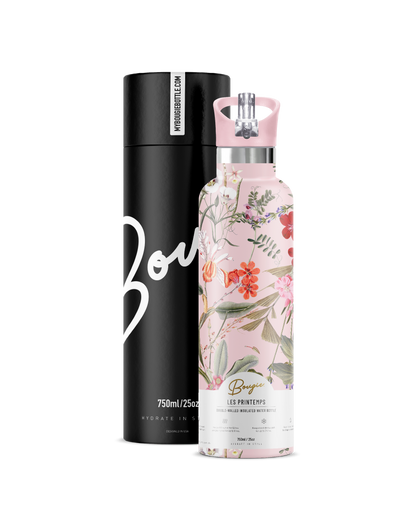 Les Printemps – Spring Floral Insulated Water Bottle | 25oz