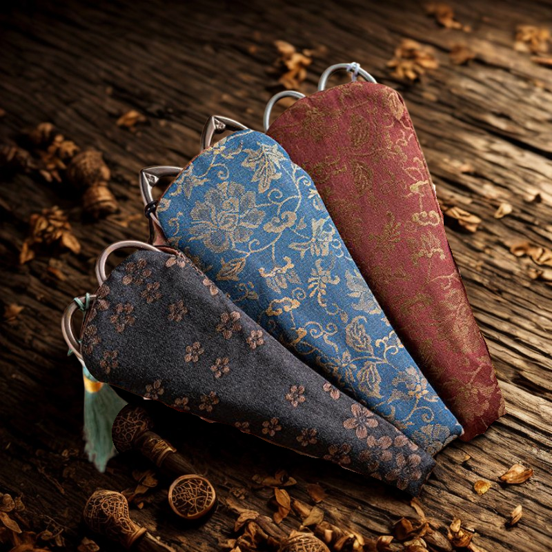 Vintage Style Embroidery Scissors with Brocade Sheath