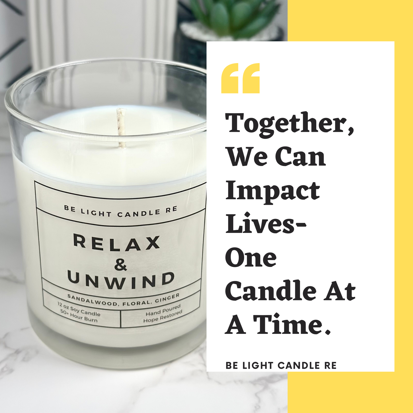 Relax & Unwind, 12oz Soy Candle | Aromatherapy | Relaxation