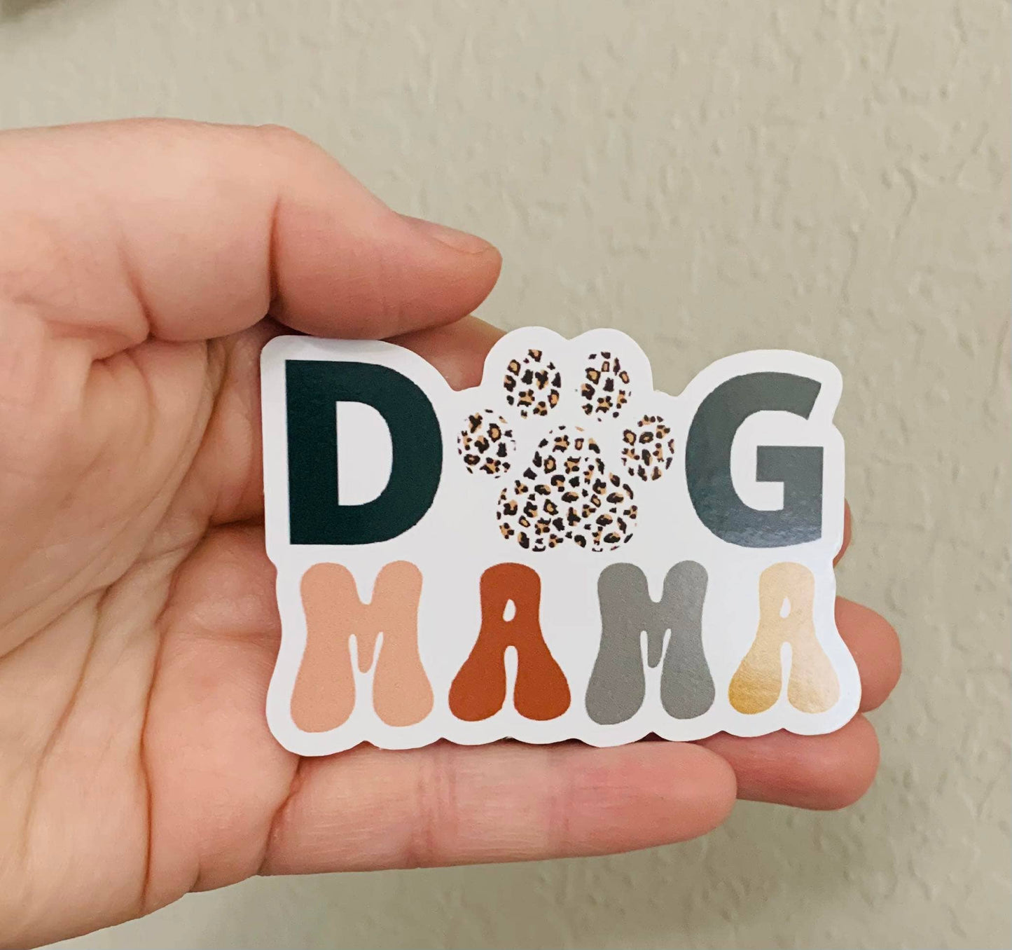 Oily Graphic Creations - Dog Momma Cheetah Paw - Dog Parent Sticker/Magnet