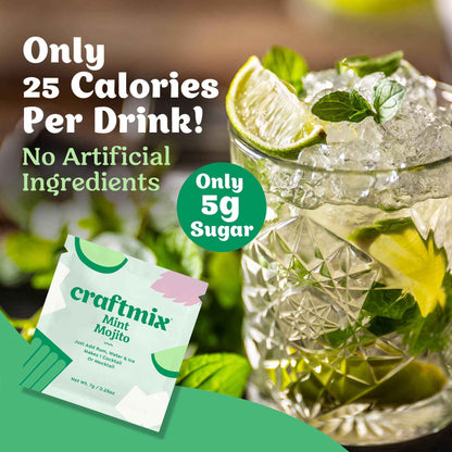 Craftmix - Mint Mojito Cocktail / Mocktail Mixer - 24ct Caddy