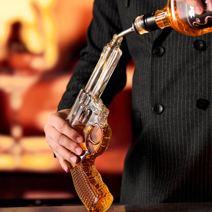 CRAFTGEN - Gun Whiskey Decanter Set - Gifts for Men Husband Dad