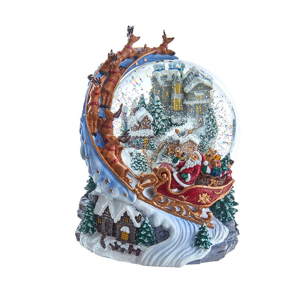 Kurt S. Adler, Inc. - Battery Operated Musical Santa and Sled Water Globe