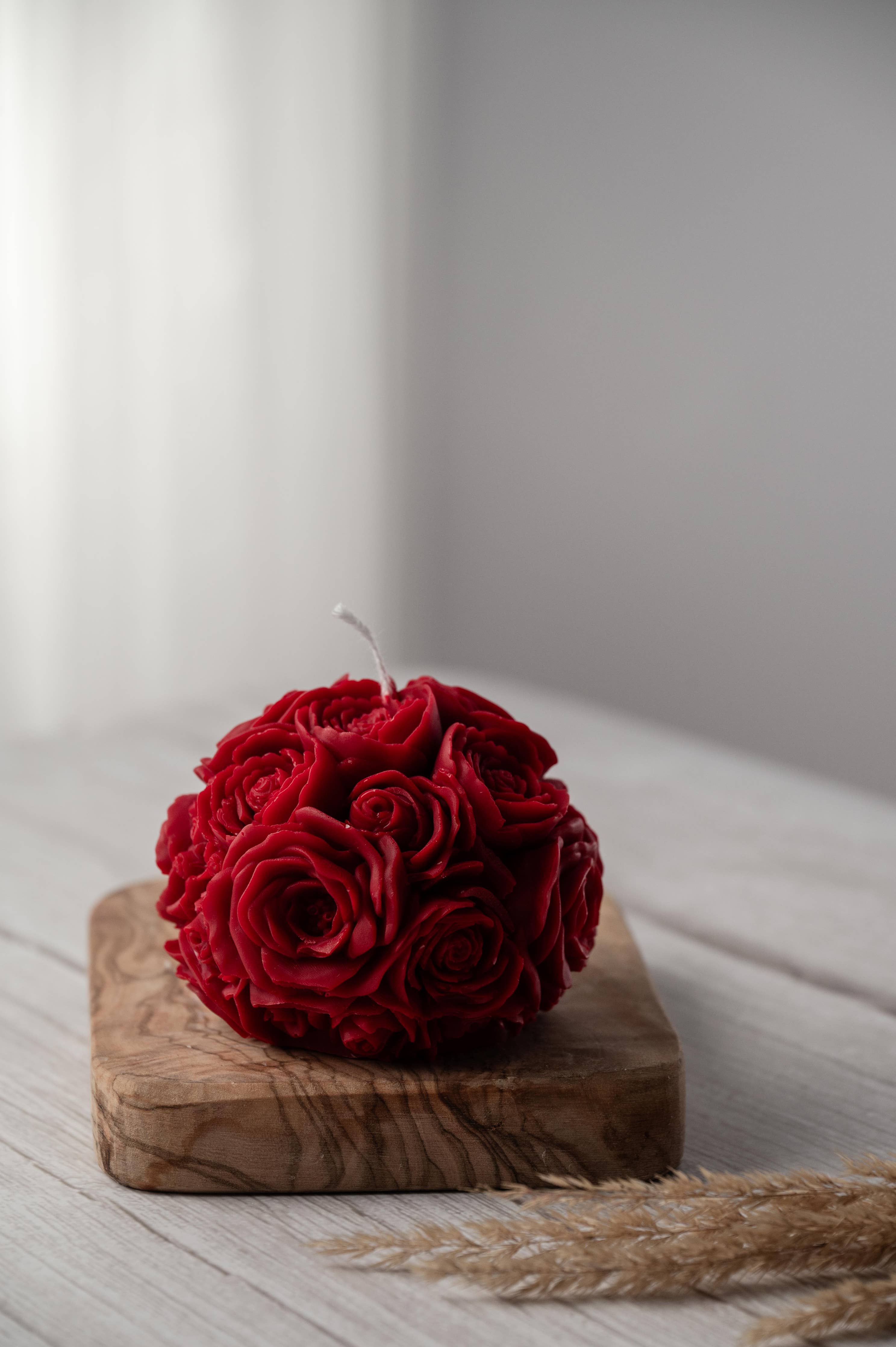Rose Love Candle I Rose Flower Ball Candle - Thumbnail 4