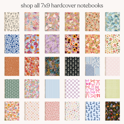 Elyse Breanne Design - Spring Garden 7x9 Hardcover Spiral Notebook